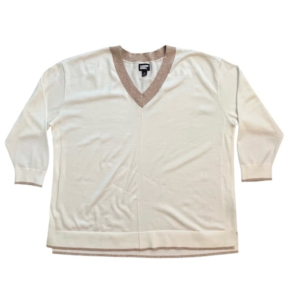 NWOT Land’s End V-Neck Sweater, Women’s Plus 2X - Picture 4 of 8